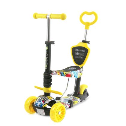 Тротинетка със седалка LORELLI DRAXTER PLUS - GRAFFITI SMILE