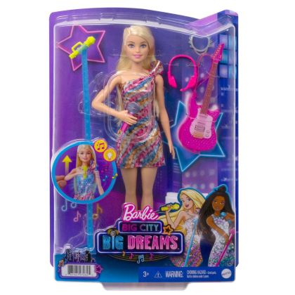 Кукла с микрофон Barbie „Малибу“Big City, Big Dreams™ със светлинни и звукови ефекти GYJ23