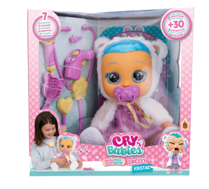 Плачеща кукла CRYBABIES KRISTAL Болно бебе IMC 904125