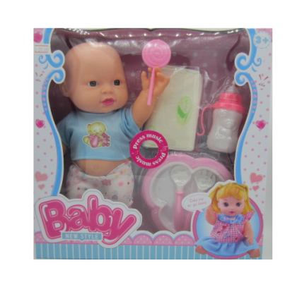 Кукла бебе с памперс със звуци 812