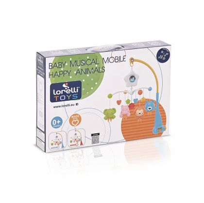 Музикална въртележка Happy Animals Orange Lorelli 10310260002