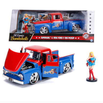 Метален автомобил Ford F100 1956 DC Comics Bombshells 1:24 Jada Toys 253255008