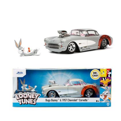 Метален автомобил Chevrolet Corvette Bugs Bunny 1957 1:24 Jada 253255041