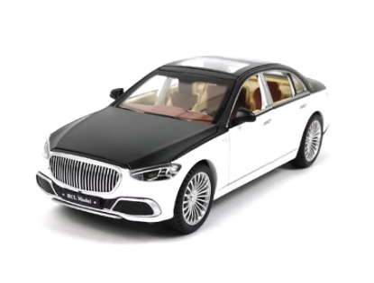 Метален автомобил Maybach със звук и светлини бял1/22