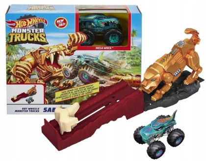 Hot Wheels MONSTER TRUCK - ИГРАЛЕН КОМПЛЕКТ "SABRETOOTH SLOWDOWN" GYL10
