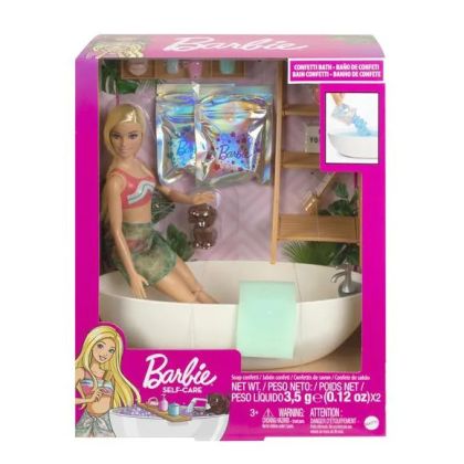 Barbie Кукла с вана и сапунени конфети HKT92 