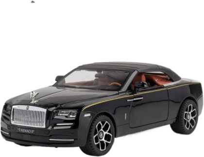 Метален автомобил Rolls Royce Phantom със звук и светлини 1/24 черен