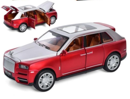 Метален автомобил Rolls Royces Cullinan със звук и светлини 1/22 червен