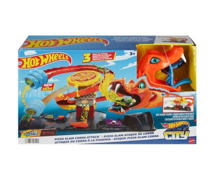 Игрален комплект Змия в магазина за пица Hot Wheels City - Mattel HTN81