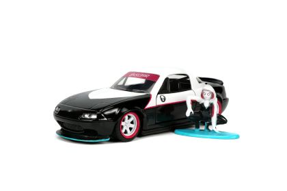 Метален автомобил Marvel Ghost Spider 1990 Mazda Miata Jada Toys 253223014 - 1/32 