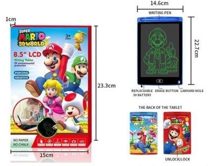 Детски LCD таблет за рисуване 8,5 инча Супер Марио