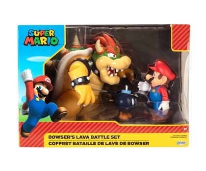 Супер Марио срещу Диорама Jakks Pacific 64512-4L Nintendo Mario срещу Bowser