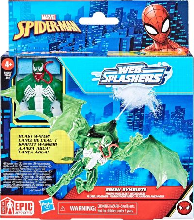 Фигурка Green Symbiote Превозно средство изстрелващо паяжина, Spider-Man Hydro Jet Blast