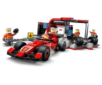 Конструктор LEGO City 60443 Питстоп и механици от F1 с кола Ferrari