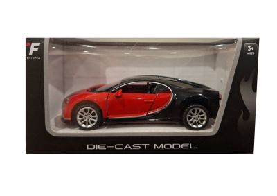 Метален автомобил Bugatti Chiron 1:34 червен