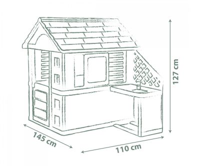 Градинска къща с кухня Smoby Life Kitchen 7600810739