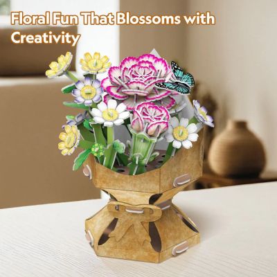Пъзел 3D Flower Bouquet Карамфил CubicFun W3300h 