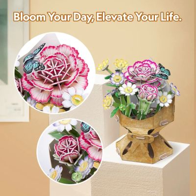 Пъзел 3D Flower Bouquet Карамфил CubicFun W3300h 