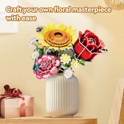 Пъзел 3D Flower Bouquet Карамфил CubicFun W3300h 