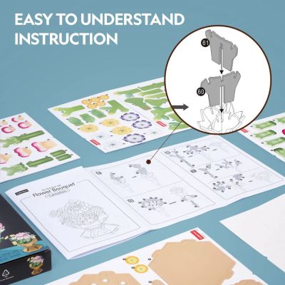 Пъзел 3D Flower Bouquet Карамфил CubicFun W3300h 