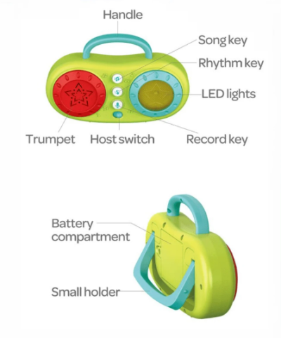 Детски караоке микрофон на стойка  