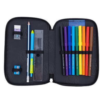 Двоен ученически несесер ASTRABAG Пиксели Astra