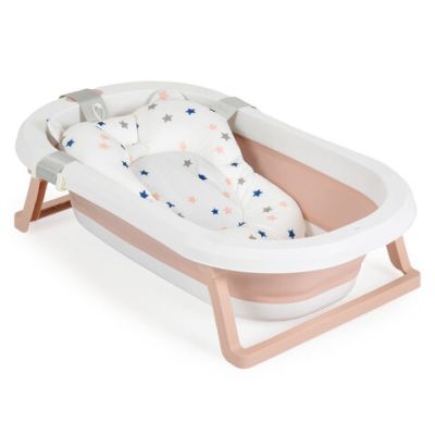 Комплект за къпане със сгъваема вана Palma розов