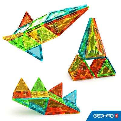 Магнитен конструктор разноцветни плочки STEM Geomag 4100