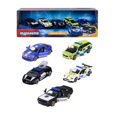 Комплект 5 метални колички Rescue World Majorette 8503105001