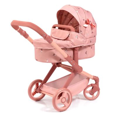 Количка за кукли XEO с чанта розова с шарки BAYER 17026AA 