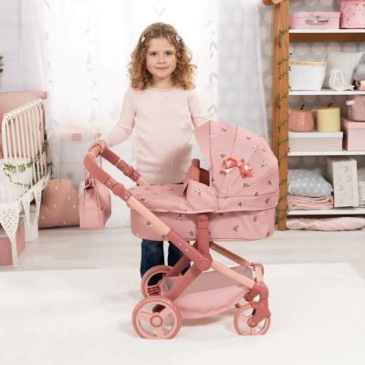 Количка за кукли XEO с чанта розова с шарки BAYER 17026AA 