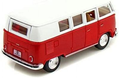 Метална кола Volkswagen Classical Bus T1 1963 red Welly 1:34