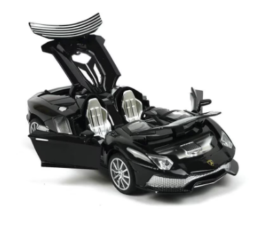 Метална кола Lamborghini със звук и светлини 1:32 черен