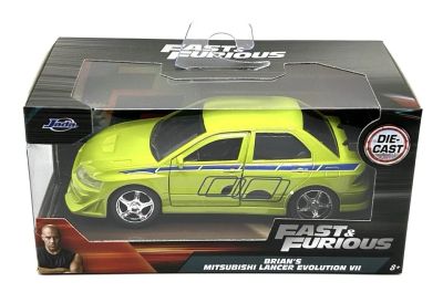 Метален автомобил Brian’S Mitsubishi Lancer EVOLUTION VII Fast & Furious 1:32 Jada 24075