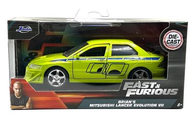 Метален автомобил Brian’S Mitsubishi Lancer EVOLUTION VII Fast & Furious 1:32 Jada 24075