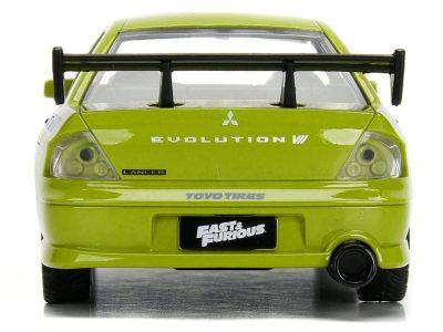 Метален автомобил Brian’S Mitsubishi Lancer EVOLUTION VII Fast & Furious 1:32 Jada 24075