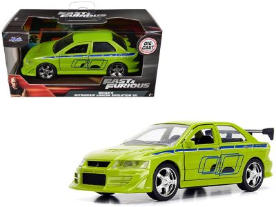 Метален автомобил Brian’S Mitsubishi Lancer EVOLUTION VII Fast & Furious 1:32 Jada 24075