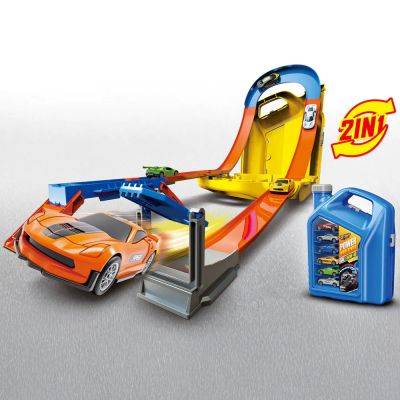 Street Convoy Писта с колички в туба за съхранение 