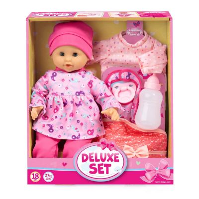 Кукла Бебе с допълнителни дрехи и чанта Deluxe BAYER 92700AH