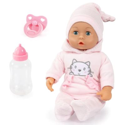 Кукла Бебе Първи Думички Говори на Български Език BAYER 93824DA 