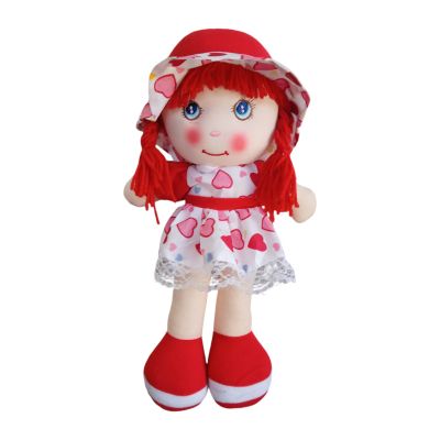 Мека парцалена кукла 40 см червен
