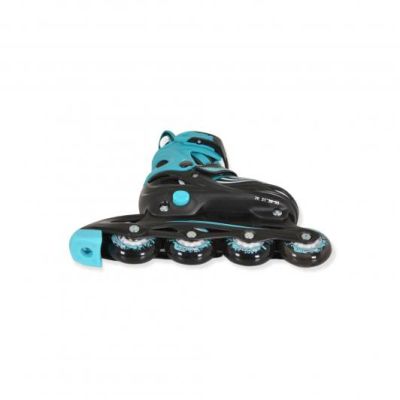 Детски регулируеми ролери/кънки DOUBLE 2 в 1 Тюркоаз M(34-37)
