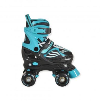 Детски регулируеми ролери/кънки DOUBLE 2 в 1 Тюркоаз M(34-37)