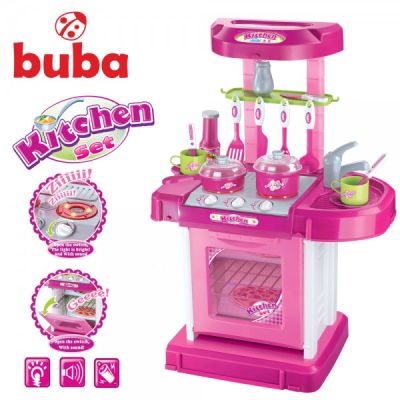 Buba My Kitchen детска музикална кухня розова