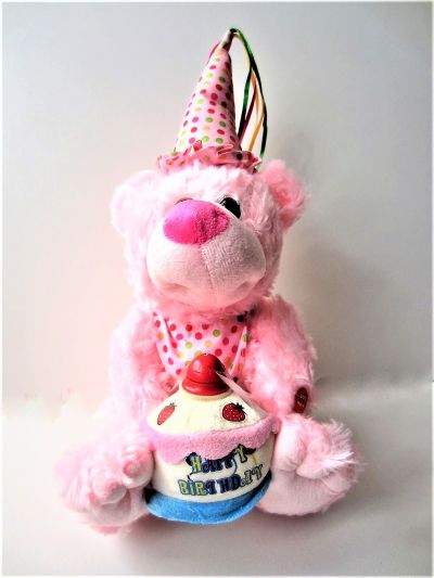 Танцуваща музикална Плюшена играчка Мече розово