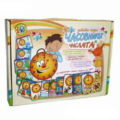 забавен пъзел часовникът и числата, часовникът и числата, образователена игра, часовник, числата, детски часовник, пъзел с числа, пъзел с часовник
