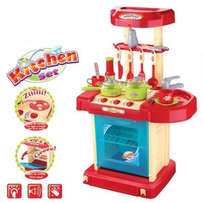 Buba My Kitchen детска музикална кухня червена