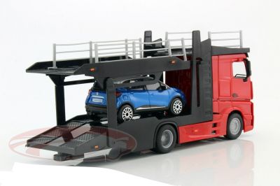 Bburago Метален камион автовоз Mercedes Benz Actros 1/43 червен