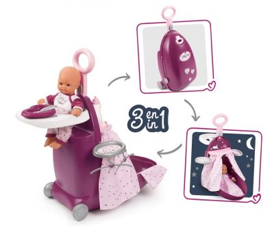Baby Nurse Provence бебе в сгъваем куфар 3 в 1 с аксесоари Smoby Toys 