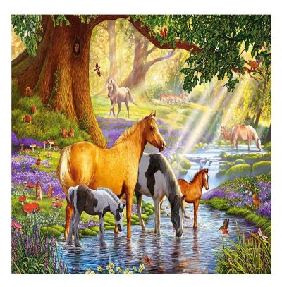 Пъзел Castorland 1000 части Коне край потока 103737